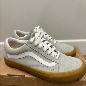 Suede Vans with gum sole